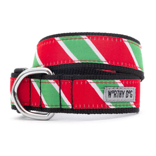 Holiday Stripe Collar Dapper The Worthy Dog