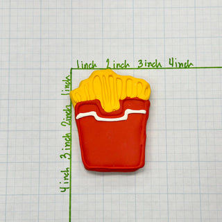 Lunch Menu Dapper dog treat in red container with yellow fries design