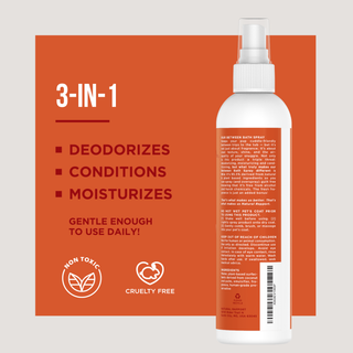 Between Bath Spray for dogs, Apple & Pumpkin scent; 3-in-1 deodorizes, conditions, moisturizes
