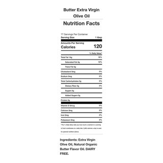 Flavored EVOO - Butter Flavored Olive Oil Opal and Olive   