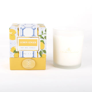 Lemon Ginger 5.6oz Soy Wax Candle 8 Oak Lane