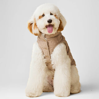Fawn Sherpa-Lined Reversible Dog Jacket The Foggy Dog