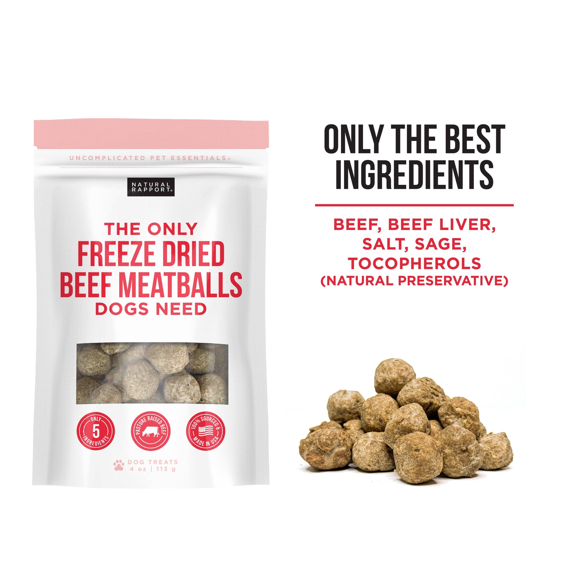 The Only Freeze Dried Beef Meatballs Dogs Need Natural Rapport