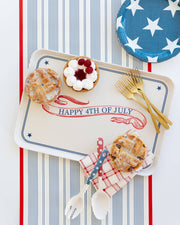 Happy 4th of July Reusable Bamboo Serving Tray  My Mind’s Eye   