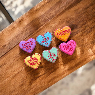 Large Conversation heart dog treats YumYum4DOGS