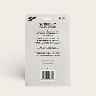 Martini Scrubbly Espresso kitchen sponges on packaging card
