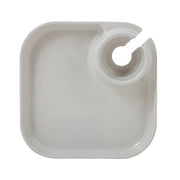 Reusable Party Plates w/ Stemware Holder - Set of 4 - White Fancy Panz