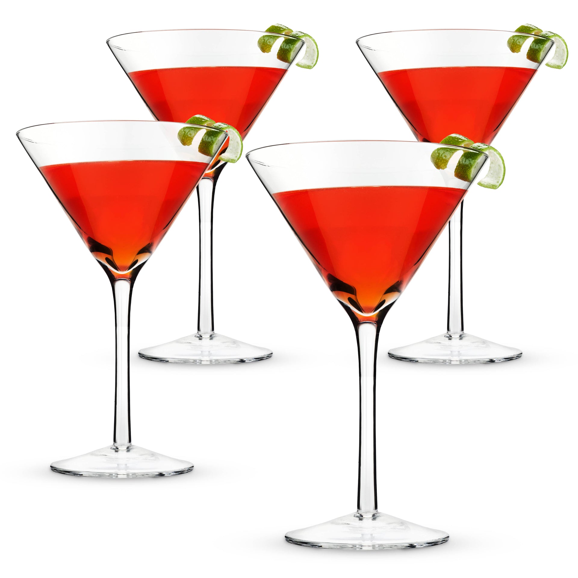 Manhattan Stemmed Glass Martini Cocktail Glasses - Set of 4 TRUE