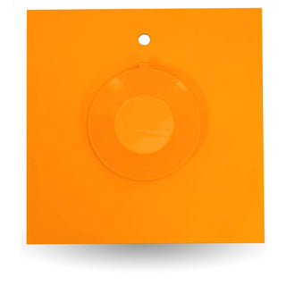 Square silicone lick pad for dogs, orange color, durable design