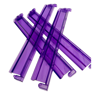 Purple translucent plastic Mahjong rack and pusher set of 4