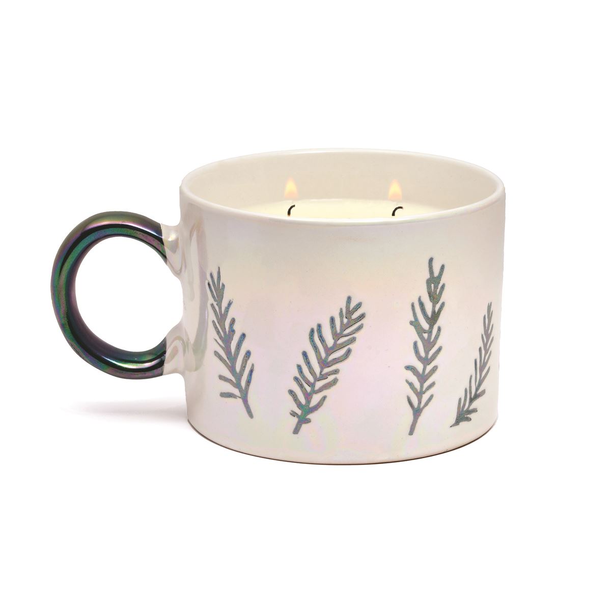Cypress & Fir Ceramic Mug With Handle, White Paddywax Winter Scents Paddywax   