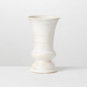 White Ceramic Farmhouse Urn  Sullivans   