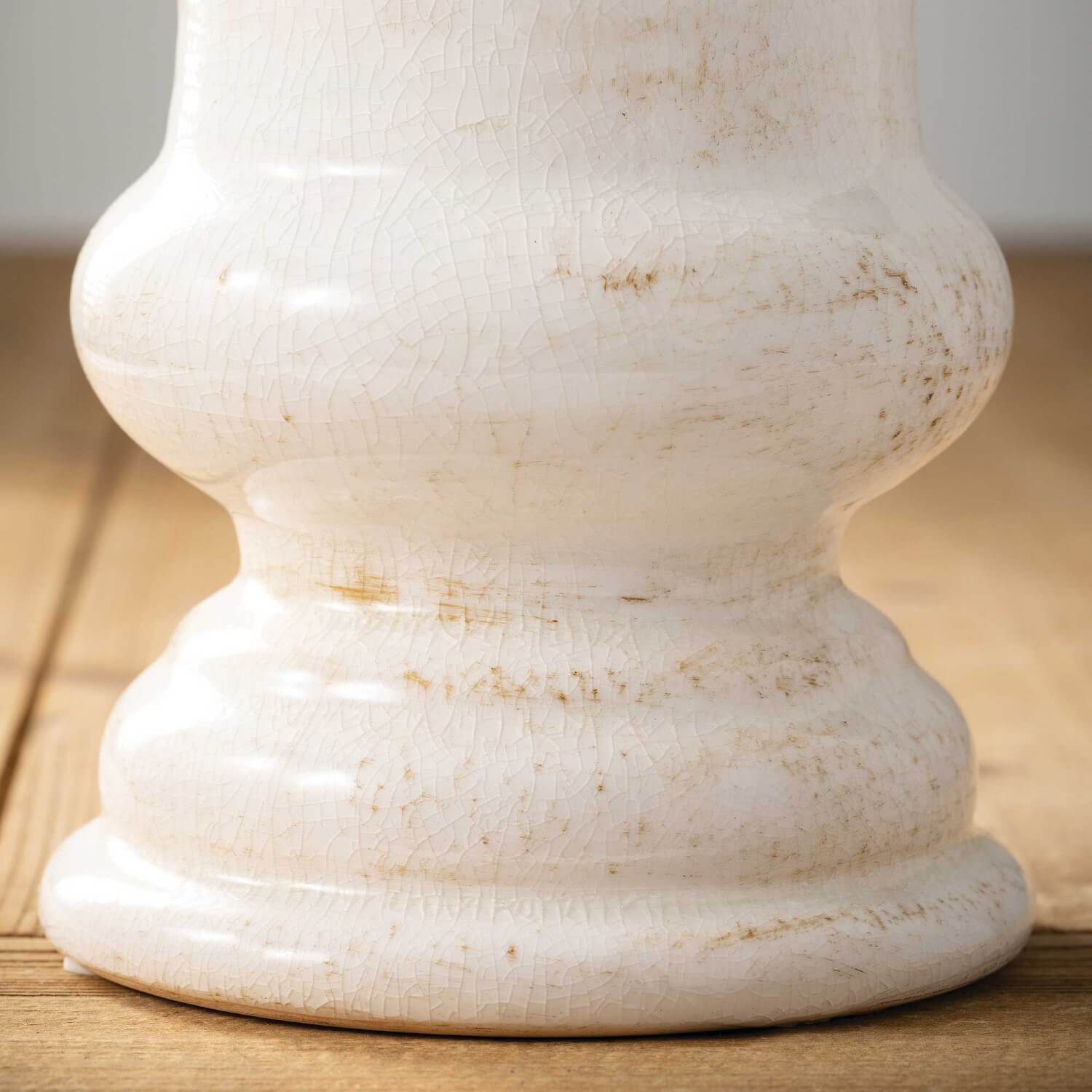 White Ceramic Farmhouse Urn  Sullivans   
