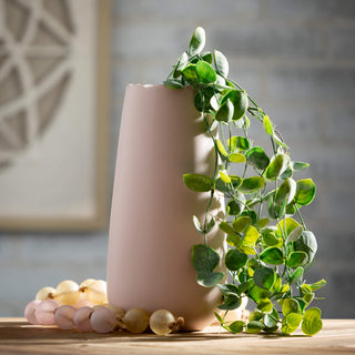 Matte Blush Scalloped Vase Sullivans Home Decor