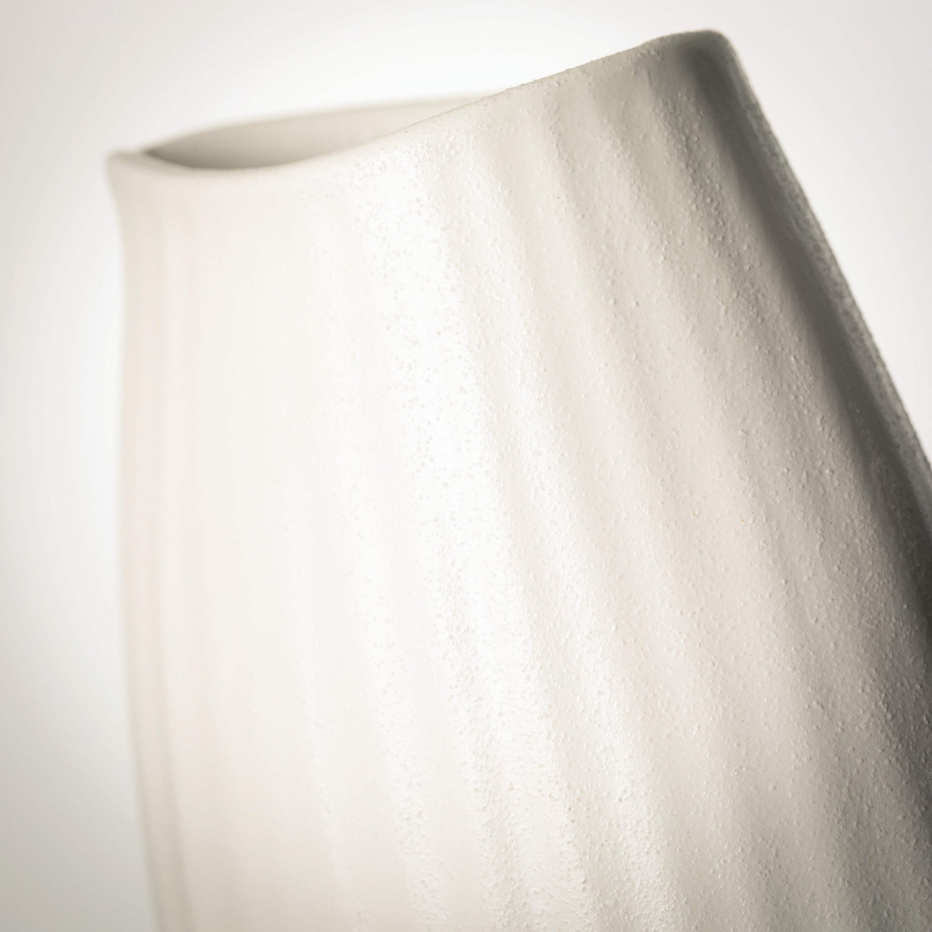 Textured White Ribbed Vase  Sullivans   