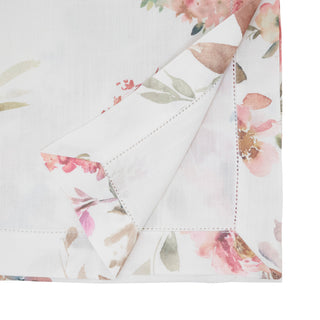 Hemstitch Floral Table Runner Saro Lifestyle