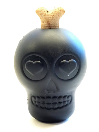 Halloween Skull Treat Dispensing Rubber Toy Dapper SodaPup Dog Toys