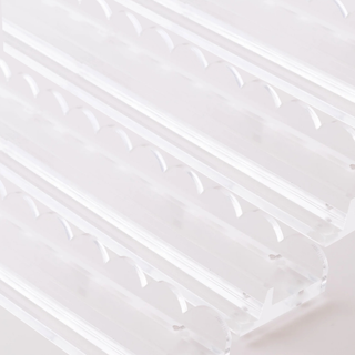 20-inch green luxury acrylic scalloped mahjong rack and pusher