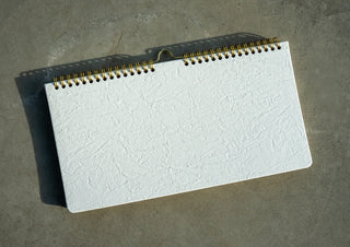 White Crinkle Weekly Planner Desk Pad Denik