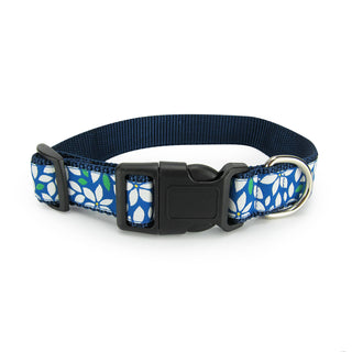 Blue Floral - Dog Collar Dog & Me