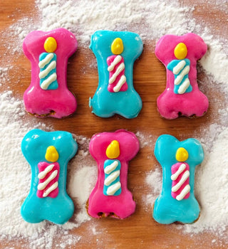 Mini Bone Candle dog treats YumYum4DOGS