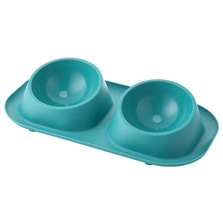 Pet Double Bowl Anti-Spill Dog Cat Food Water Bowl_CWMM5086 Toby Supply Green (OS) 2