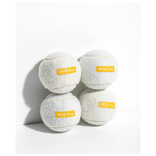 Individual Dog Tennis Balls Wild One White