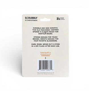 Cocktail Scrubbly Old Fashioned kitchen sponge on light packaging card