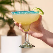 Primavera Recycled Glass Margarita Glasses - Set of 2 Twine