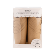 Kraft Charcuterie Cups with sticker labels (24ct)  My Mind’s Eye   