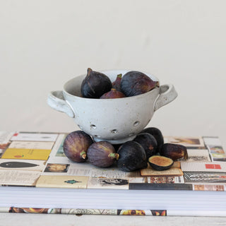 Stoneware Berry Bowl, Reactive Glaze, White (Each One Will Vary) Bowl Creative Co-Op