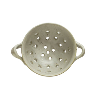Stoneware Berry Bowl, Reactive Glaze, White (Each One Will Vary) Bowl Creative Co-Op
