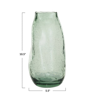 Recycled Glass Organic Shaped Vase Vases Creative Co-Op