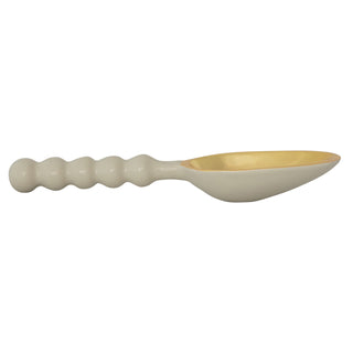 Enameled Aluminum Scoop with Ball Handle, Gold Finish & Mint Color Serveware Creative Co-Op