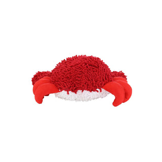 Mighty Microfiber Ball Crab Red plush dog toy, medium, squeaky