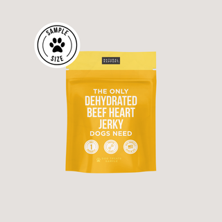 The Only Dehydrated Beef Heart Jerky Dogs Need Natural Rapport Sample Bag - Approx. 1 oz