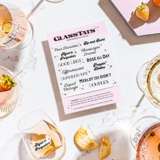 Wine Time Drink Markers  GlassTats   