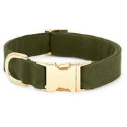 Olive Dog Collar The Foggy Dog M/Gold