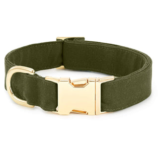 Olive Dog Collar The Foggy Dog M/Gold