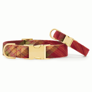 Orchard Plaid Flannel Dog Collar The Foggy Dog