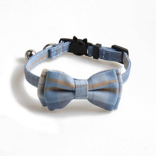 Mokka - British Plaid Bowtie Cat Collar Cheerhunting