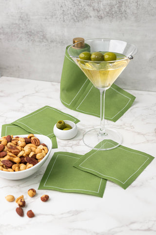 Olive Cocktail Napkin Roll Toasting With Tara