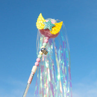 Moo - Tassel Wand Cat Toy Cheerhunting Purple