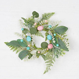 Blue Pink Eggs with Heathers & Greenery Candle Ring Impressive Enterprises, Inc.