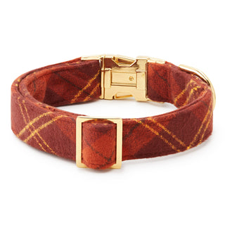 Cider Plaid Flannel Fall Dog Collar The Foggy Dog