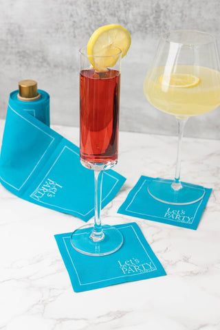The Real Teal Cocktail Napkin Roll Toasting With Tara