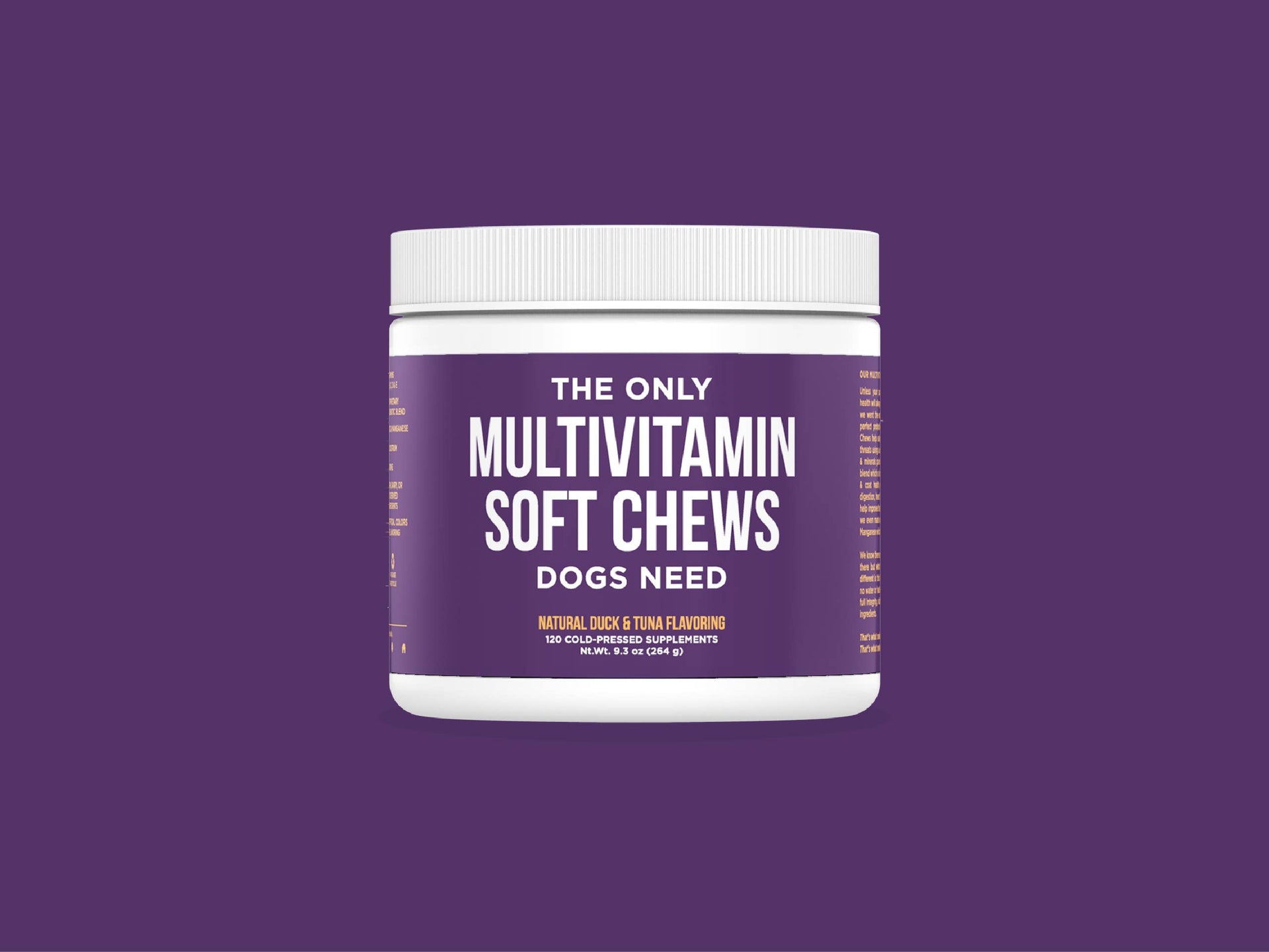 The Only Multivitamin Soft Chews Dogs Need Natural Rapport 120 count jar