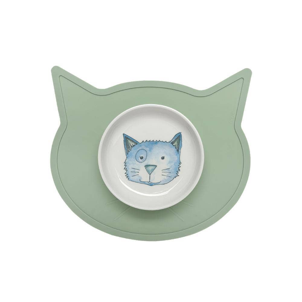Silicone Placemat | Cat Head Jade Speckle and Spot by Ore’ Originals