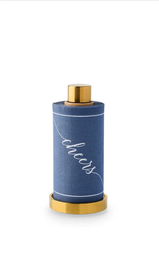 Mystic Blue Cocktail Napkin Roll Toasting With Tara