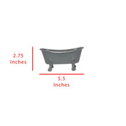 Mini Gray Bathtub Soap Dish  Foreside Home & Garden   